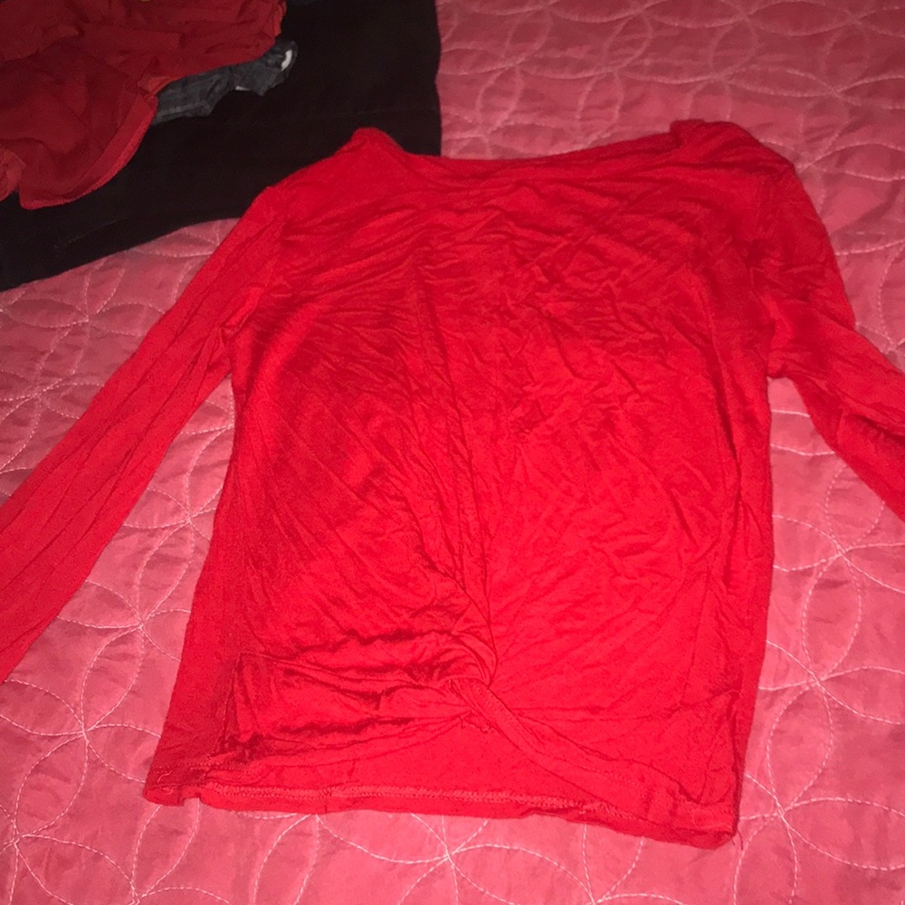 Red crop top
